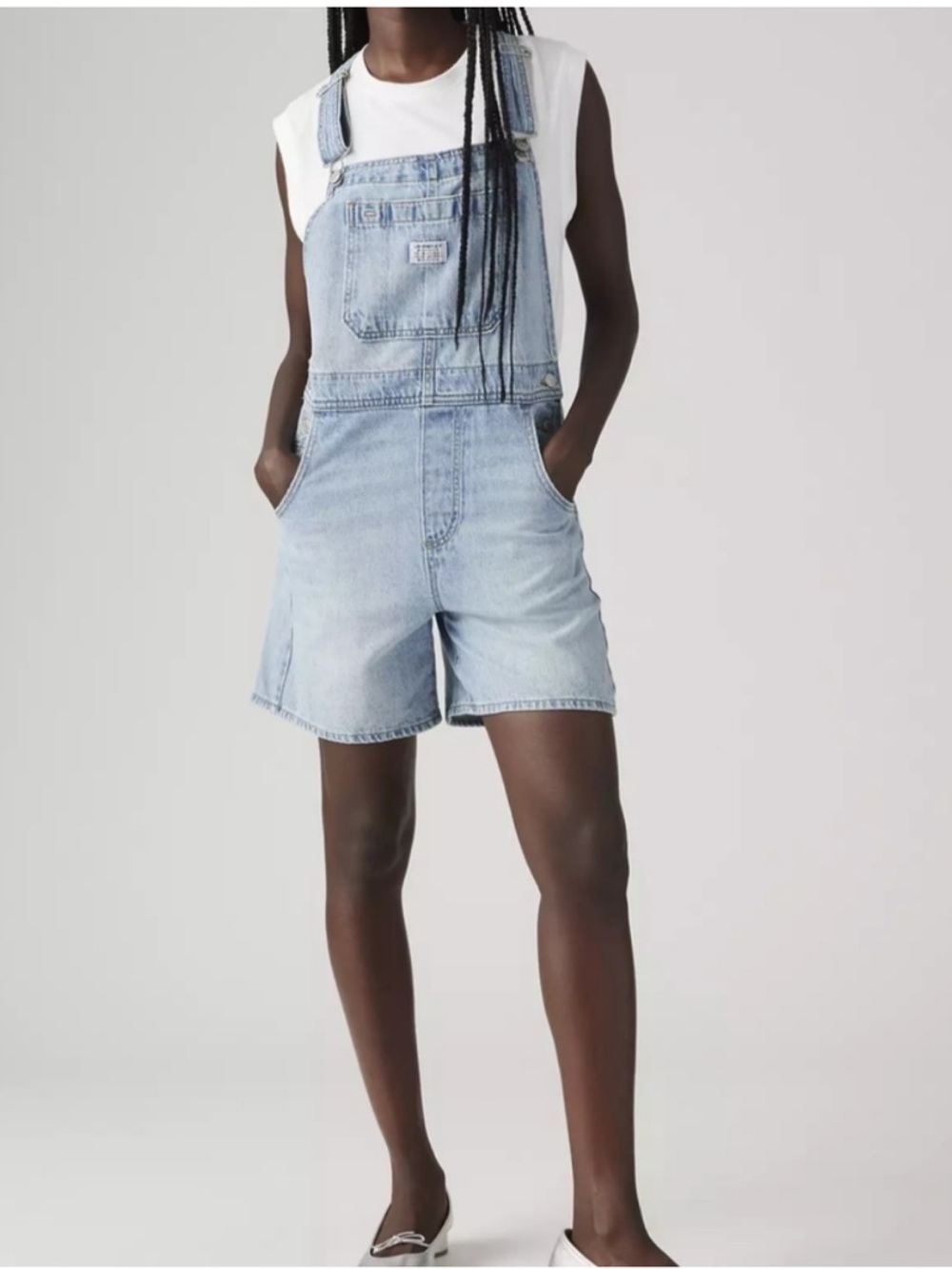 Levi's Women's Utility Lightweight Denim Shortalls Overalls Size XL